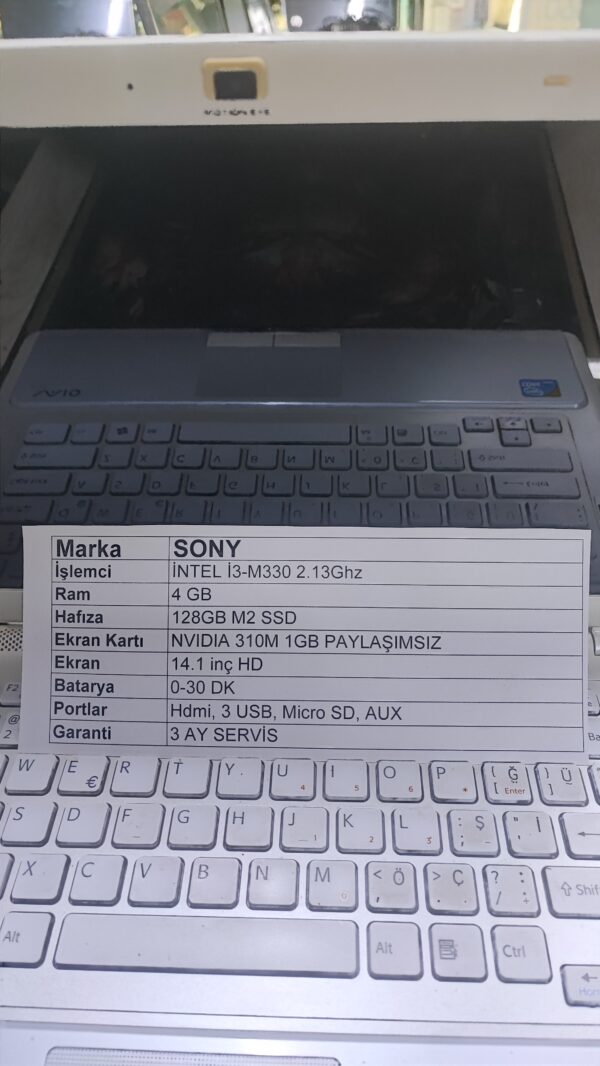 Sony Vaio i3-M330 2.13Ghz 4GB 128GB SSD GT310M 1GB
